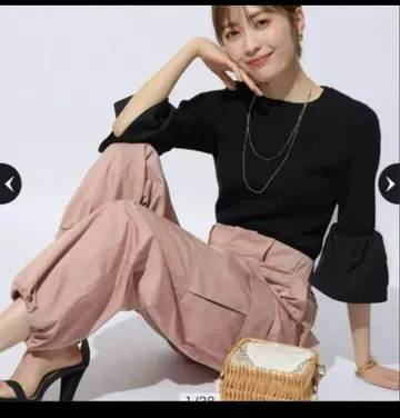 아푸와이저 리셰 워크 디테일 팬츠 카고 팬츠 핑크 S