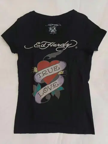 Ed Hardy TRUE LOVE 티셔츠 블랙