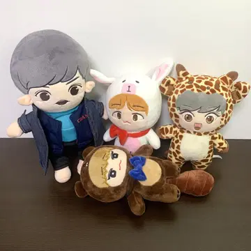 EXO 봉제 인형 4개 세트 찬열 베키 첸