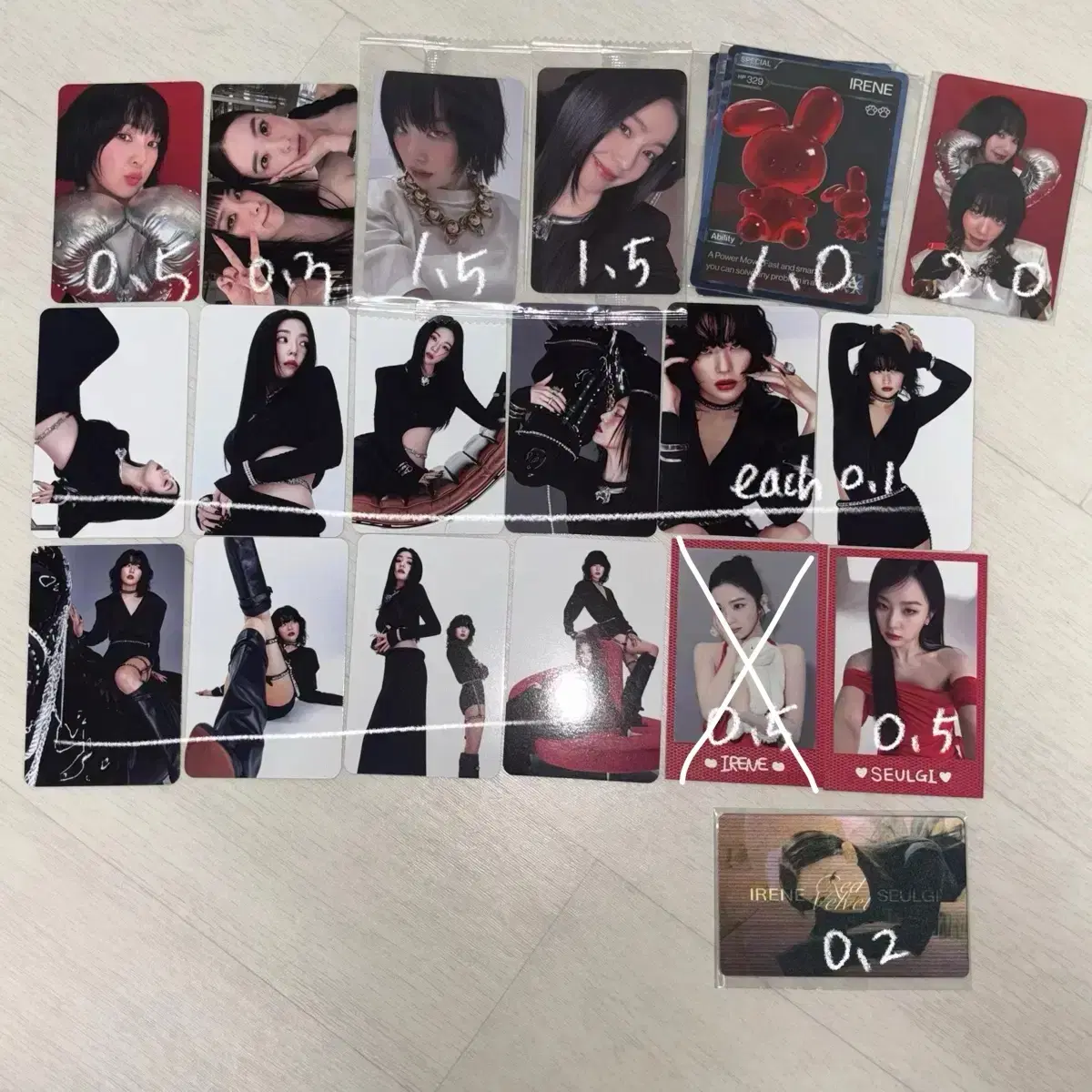 Red Velvet Irene Seulgi Tilt Ktown4u Unreleased Photocard Concert MD TC Pre-order Benefit Poca WTS