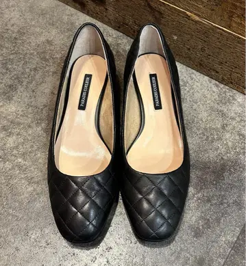 패러디 크룰 펄 힐 스퀘어토 퀼팅 펌프스 블랙