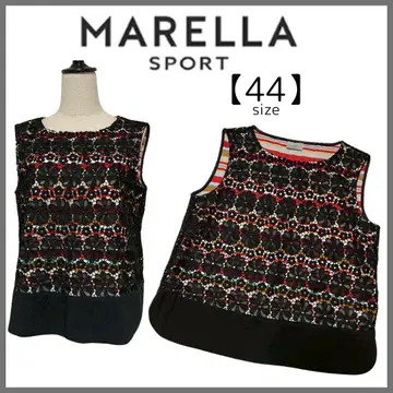 MARELLA SPORT 마렐라 스포츠 자수 코튼 블라우스 보더