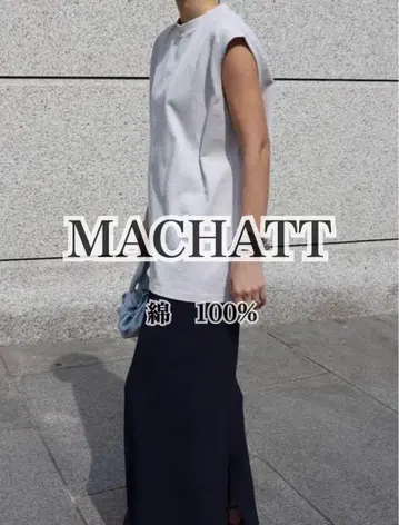 새상품급 MACHATT 마챠트 티셔츠 탱크 블랙 면100%