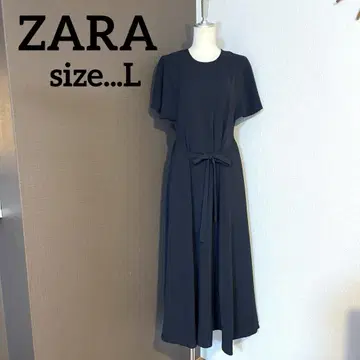 ZARA 자라 빅 사이즈 리본 롱 원피스 블랙 드레스