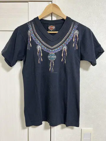 새상품급 USA제 빈티지 할리 V넥 티셔츠 론 헤르만 레드 윙 데우스