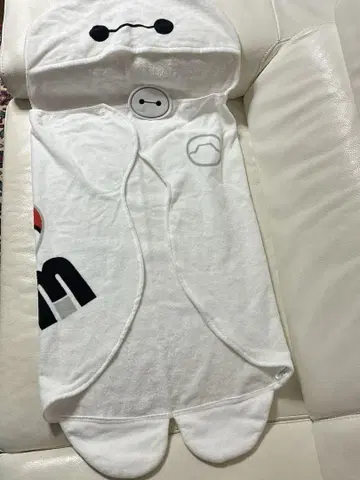 베이맥스 후드 부착 타월