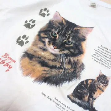 90년대 00년대 미국 빈티지 의류 고양이 티셔츠 굿 그래픽 애니멀