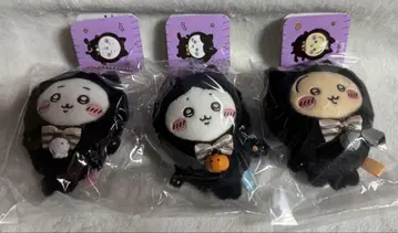 미개봉 새상품 할로윈 검은 고양이 마스코트 치이카와 하치와레 토끼 세트