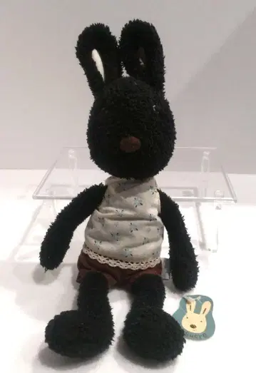 le sucre 르 슈크르 봉제 인형 S 블랙 토끼 토끼 꽃무늬