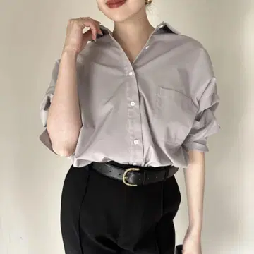 anuans 아누아스 스탠다드 셔츠 그레이