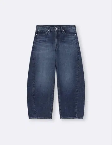 지유 배럴 레그 청바지 32인치