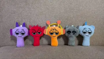 마스코트 키링 스플랜키 볼 체인 봉제 인형 5개 세트