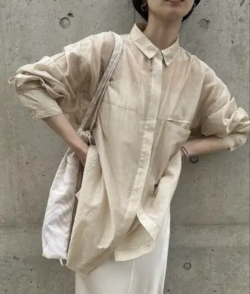 select MOCA by son 시어 오버 사이즈 셔츠