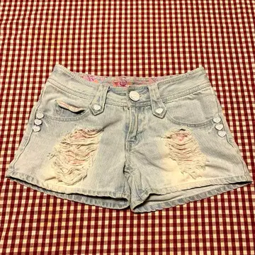 LIZ LISA TRALALA 리즈리사투라라 숏 팬츠 데미지 가공