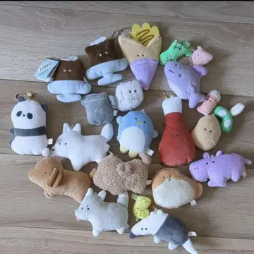 동물 봉제 인형 세트 스트랩 포함