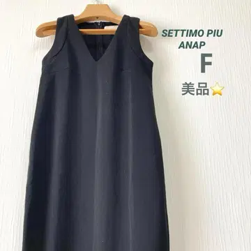SETTIMO PIU 슬리브리스 V넥 원피스 F 블랙 새상품급