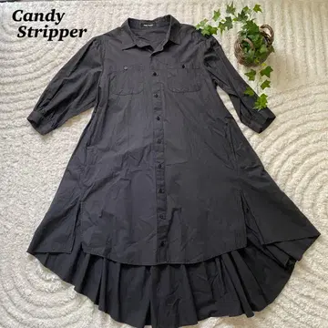 Candy Stripper 블랙 셔츠 원피스 M 사이즈