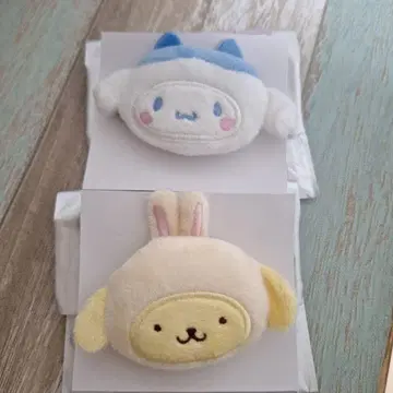 치이카와 산리오 시크릿 헤어 클립 시나모롤 폼폼푸딩