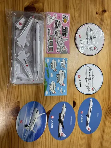 JAL 항공기 모델과 굿즈 세트 비행기 씰