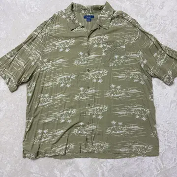 PURITAN 하와이안 프린트 반팔 셔츠 3XL