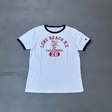 00s 챔피온 반팔 칼리지 링거 셔츠 티셔츠 프린트