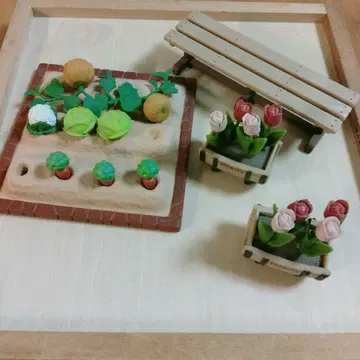 실바니아 튤립 화분, 밭, 벤치