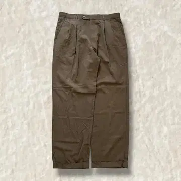 90s 빈티지 와이드 팬츠 테이퍼드 브라운 모드 밀리터리