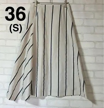 UNITED ARROWS 스트라이프 플레어 스커트 36(S)