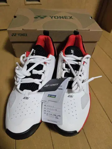 YONEX 테니스화 파워 쿠션 106 화이트/레드