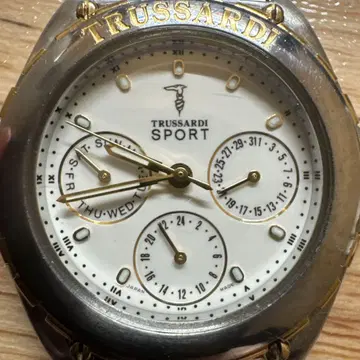 SPORT 쿼츠 손목시계 화이트 다이얼