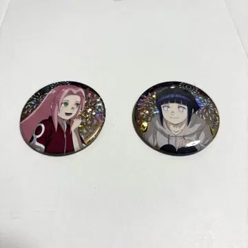 NARUTO 나루토 애니메이트 카페 캔뱃지 사쿠라 히나타