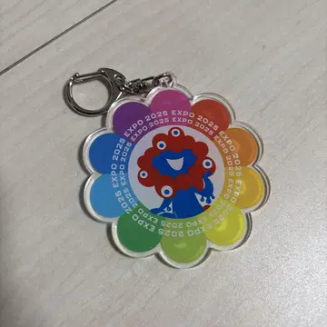 만국박람회 한정판 키링 미야쿠미야쿠 레인보우 꽃 플라워