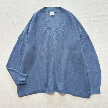 Spick & Span 린넨 코튼 리브 풀오버