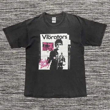 GILDAN the Vibrators 페이드 티셔츠 스미 블랙 L