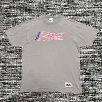 레어 BIKE 90s USA제 싱글 스티치 기업 로고 티셔츠 XL