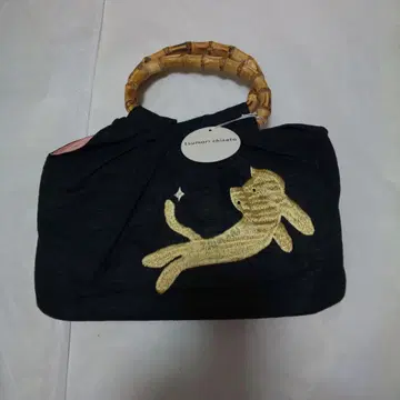 새상품! tsumori chisato 고양이 자수 린넨 기모노 가방