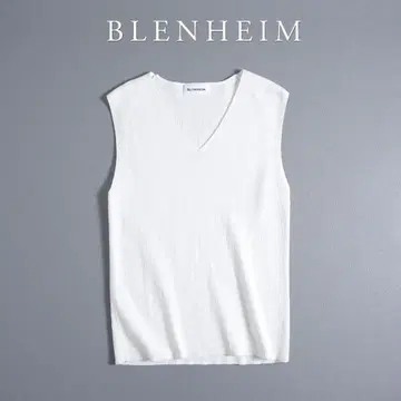 209y*BLENHEIM 브렌하임 V넥 슬리브리스 니트 탑