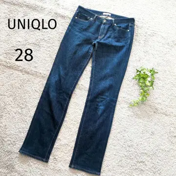 유니클로 데님 팬츠 28 스트레이트 블루 4530