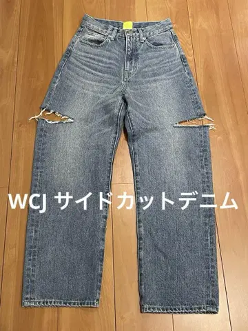 WCJ 사이드 컷 데님 블루 25인치