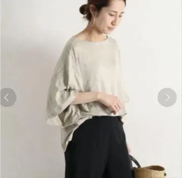 프레임워크 린넨 100% 저지 보트넥 풀오버 베이 린넨