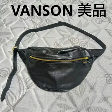 VANSON 반슨 패니 팩 웨스트 파우치 바디 백 블랙