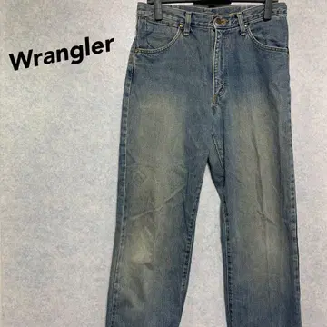 Wrangler 일본제 빈티지 청바지 자수 택 스트레이트 데님