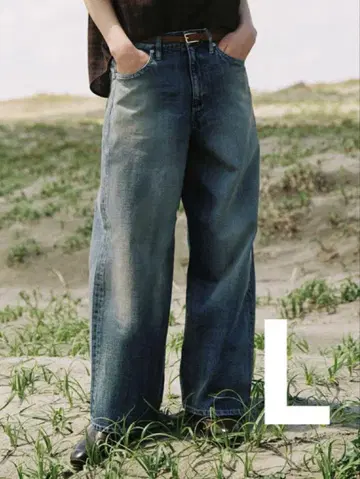 SEMI WIDE HERITAGE DENIM PANTS L 사이즈
