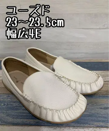 유즈드 상품 23~23.5cm 4E 화이트 계열 드라이빙 슈즈 x144