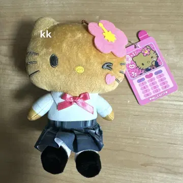 헬로키티 마스코트 파우치 갸루 2 브라운 키링 포함