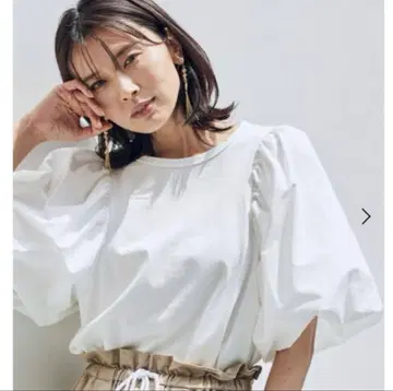 밴야드 스톰 벌룬 슬리브 반팔 블라우스 풀오버 0 화이트