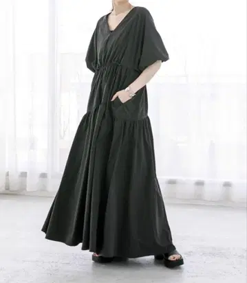 mystic 드로스트 개더 원피스