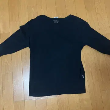 AVIREX U.S.A. 블랙 7부 소매 티셔츠 M V넥