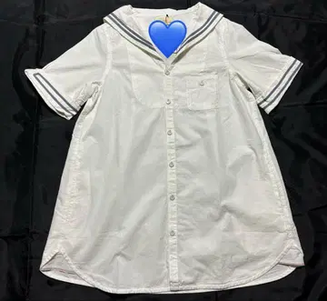 Wcloset 세일러 카라 화이트 셔츠