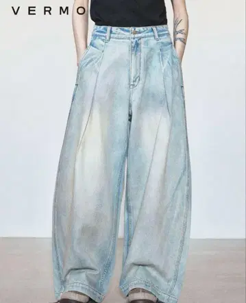 VERMO 라이트 블루 데님 와이드 팬츠